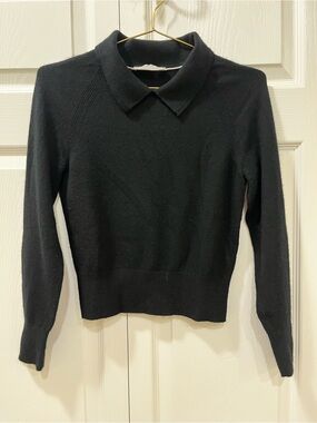 Everlane cashmere Peter Pan collared polo sweater size XXS.